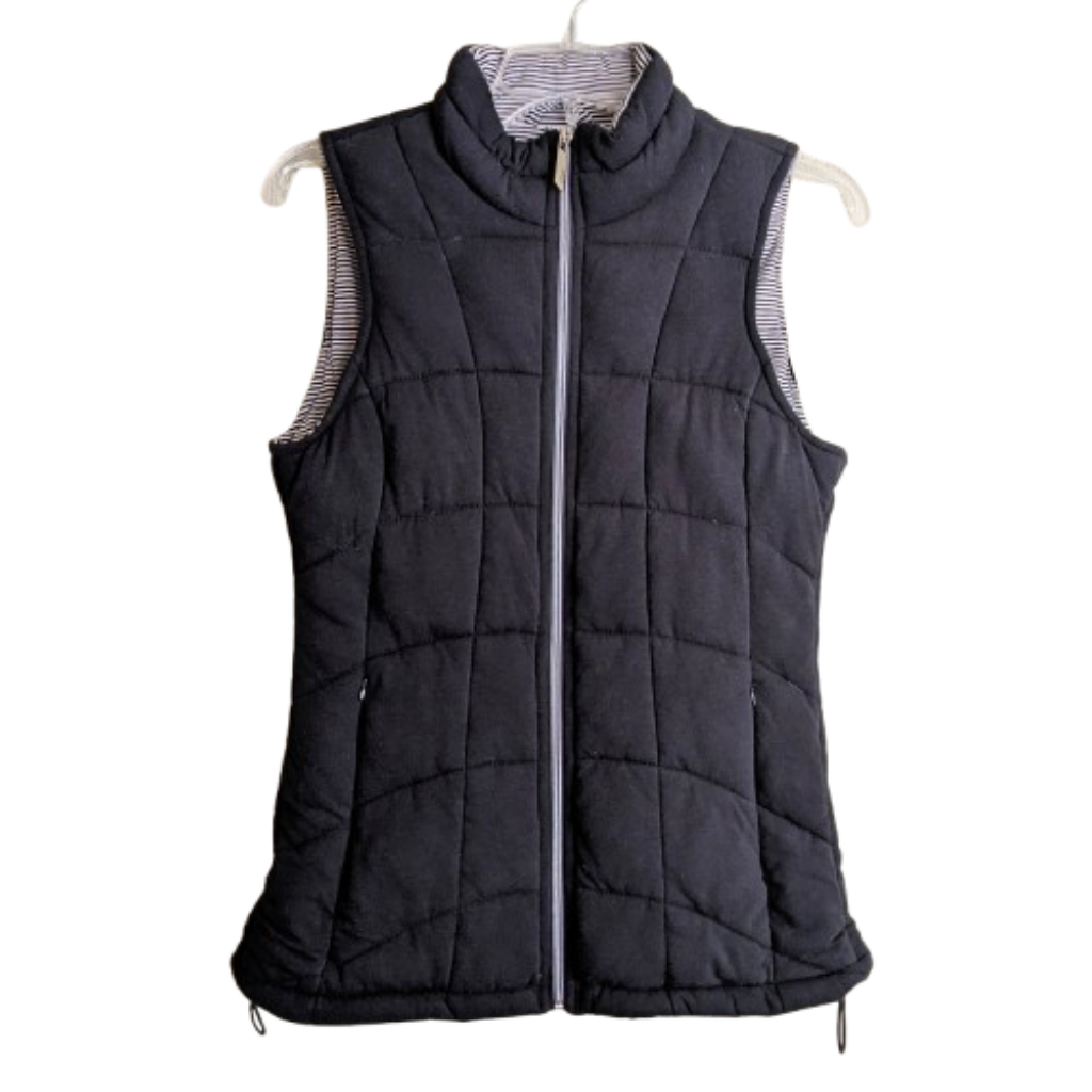 Marc Of New York Quilted Puffer Vest Navy Blue Size Small
